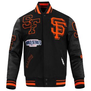Pro Standard San Francisco Giants Mash Up Wool Varsity Jacket - Men's